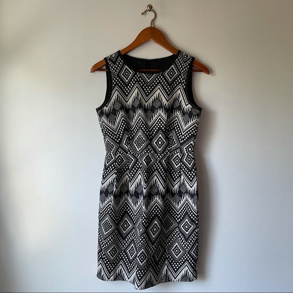 J. Crew Geometric A-Line Dress